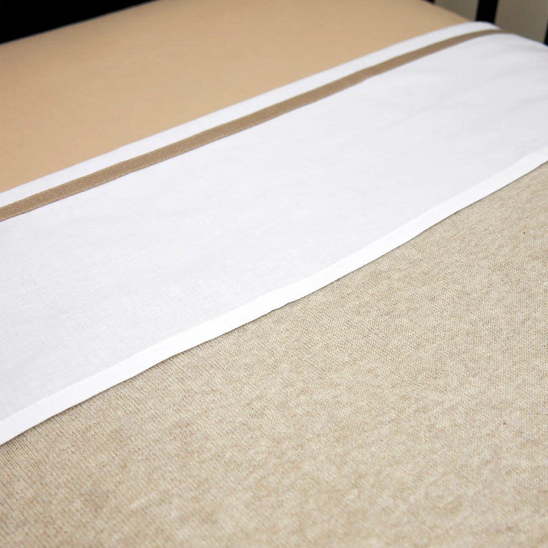 Deken Knit Basic - Sand Melange 75x100 cm