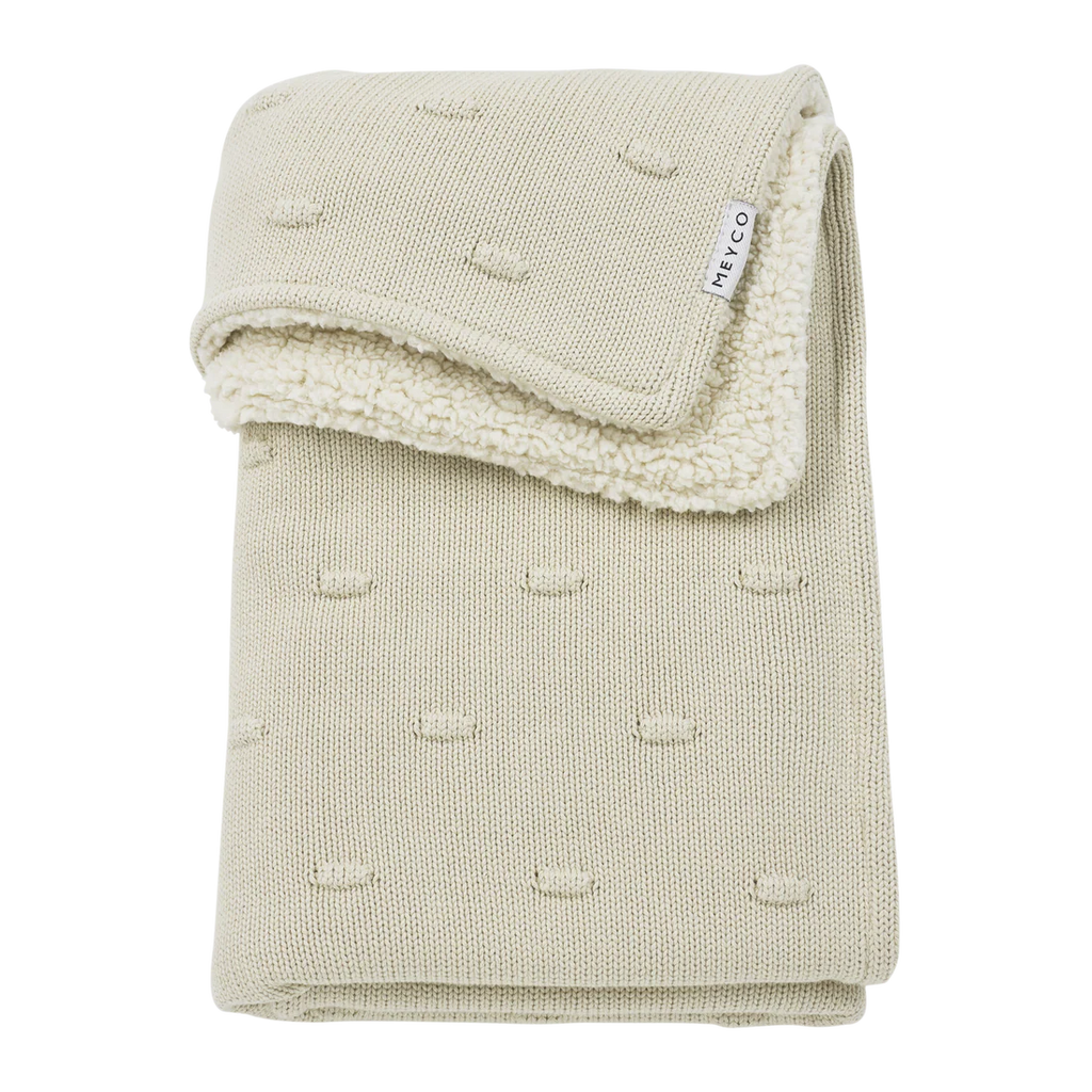 Deken Knots teddy Soft sand 75x100cm