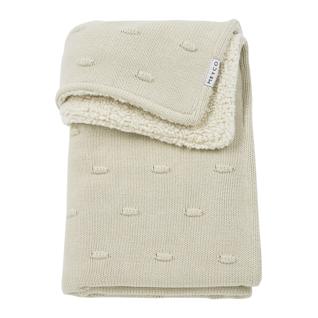 Deken Knots teddy Soft sand 75x100cm