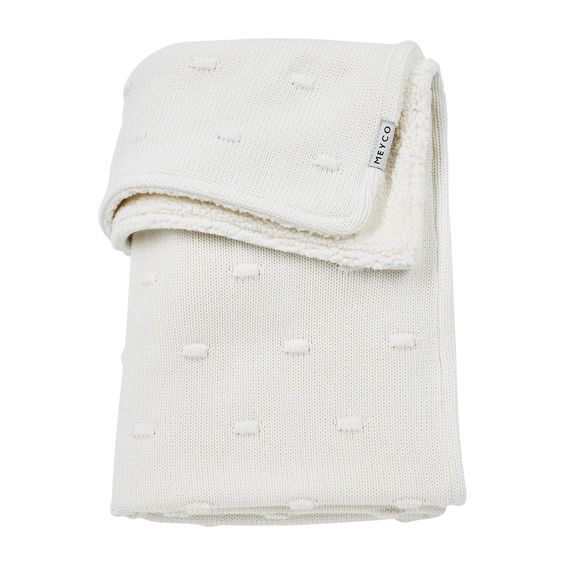 Deken Knots Teddy - Offwhite 75x100cm