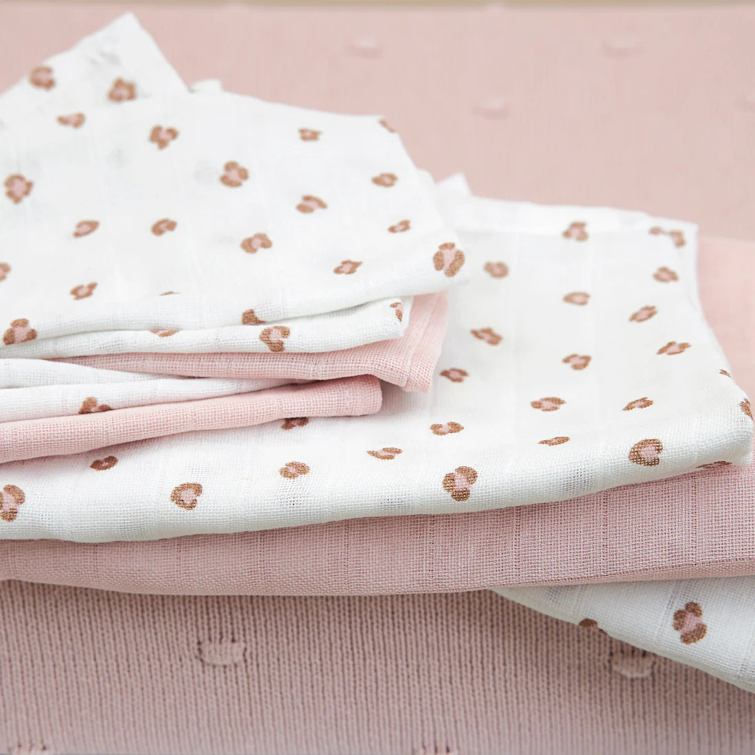 Hydrofiele Doeken - Mini Panther Soft Pink 70x70cm 3-Pack