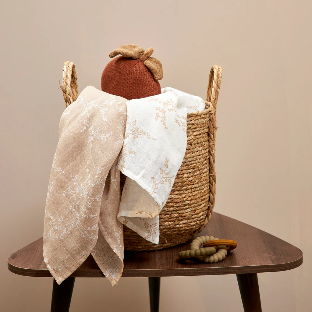 Hydrofiele Doeken - Branches Sand 120x120cm 2-Pack