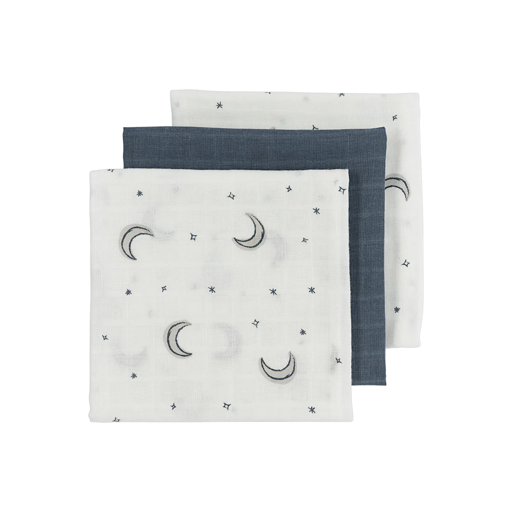 Hydrofiele Doeken -  Moon Indigo 70x70cm 3-Pack