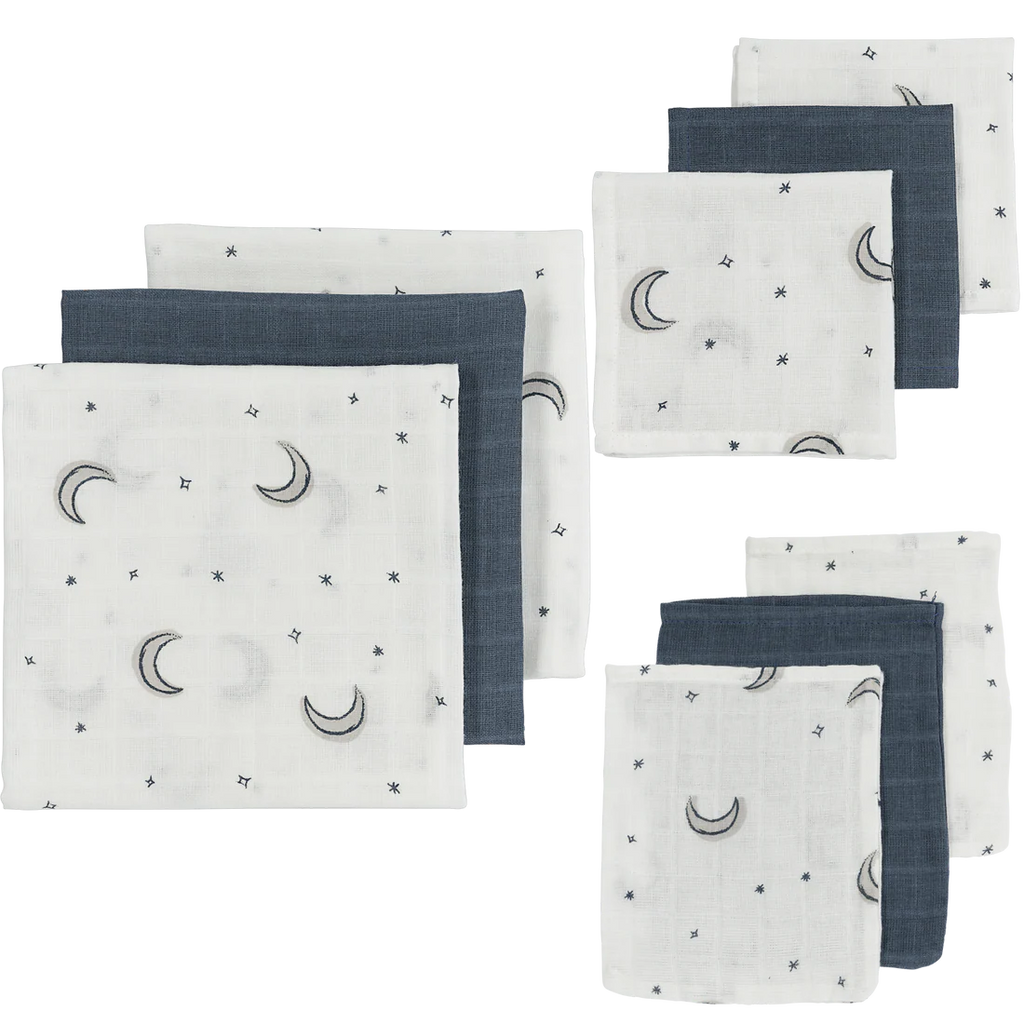 Hydrofiele Doeken -  Moon Indigo 70x70cm 3-Pack