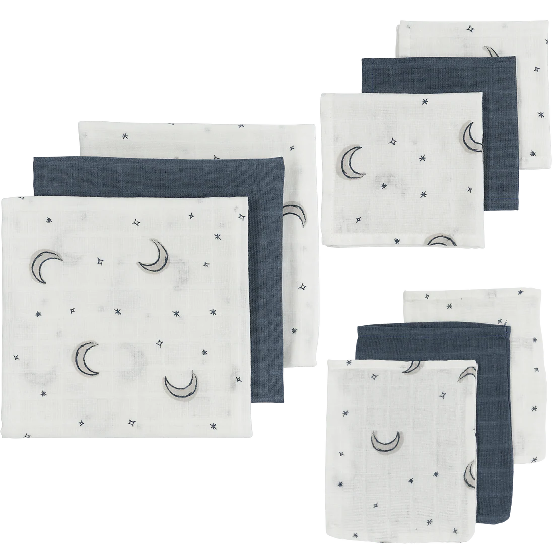 Hydrofiele Doeken - Moon Indigo - Starterset 9-Pack
