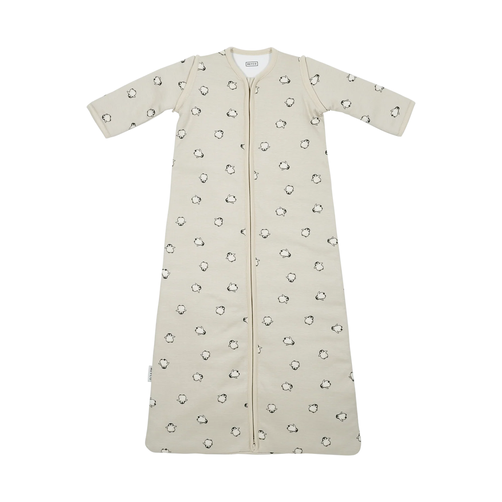 Slaapzak afritsbare mouw interlock jersey - Penguin Soft sand