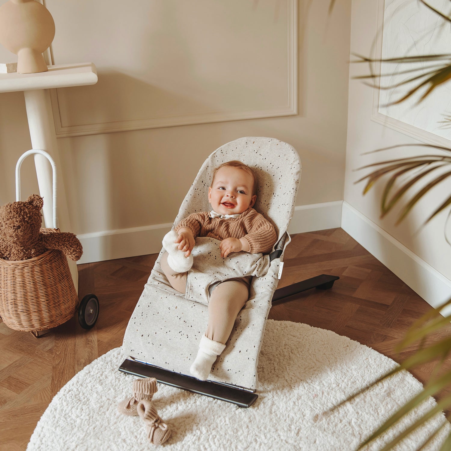 Wipstoelhoes Rib Mini spot Sand Melange