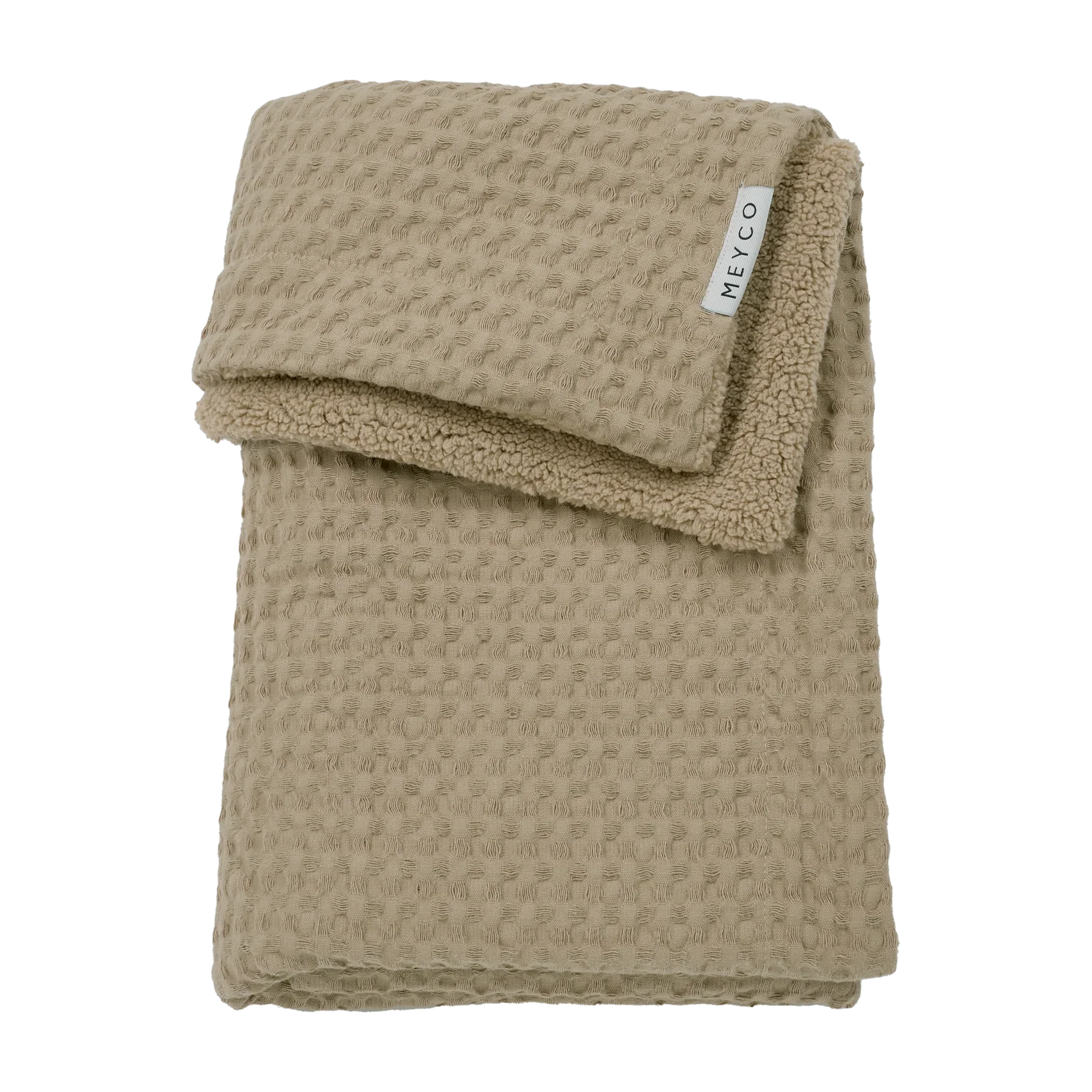 Deken Waffle Teddy - Taupe 100x150cm