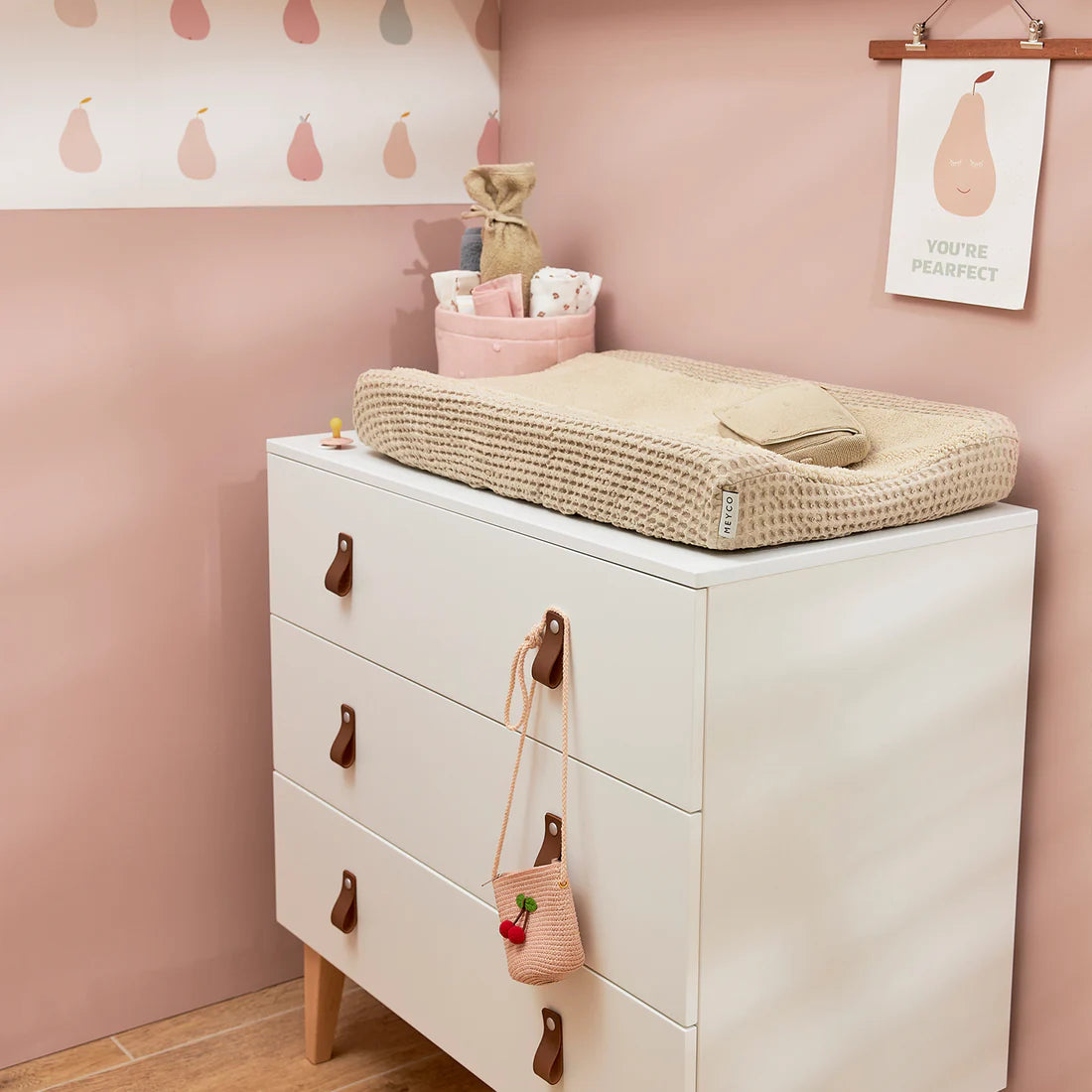 Aankleedkussenhoes Waffle - Sand