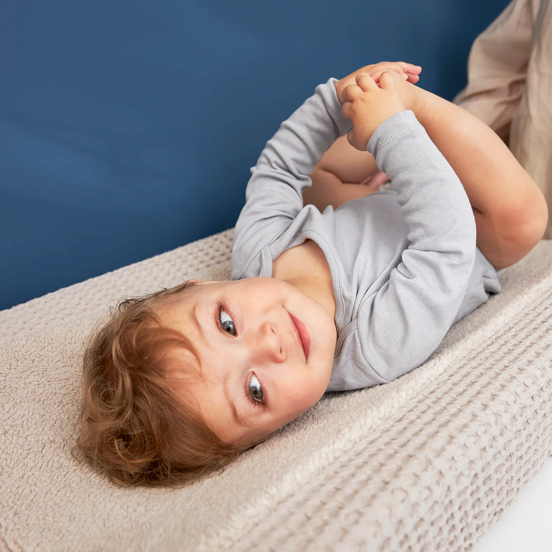 Aankleedkussenhoes Waffle - Greige