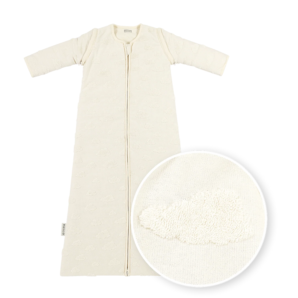 Studio slaapzak gevoerd afritsbare mouw jacquard badstof - Natural