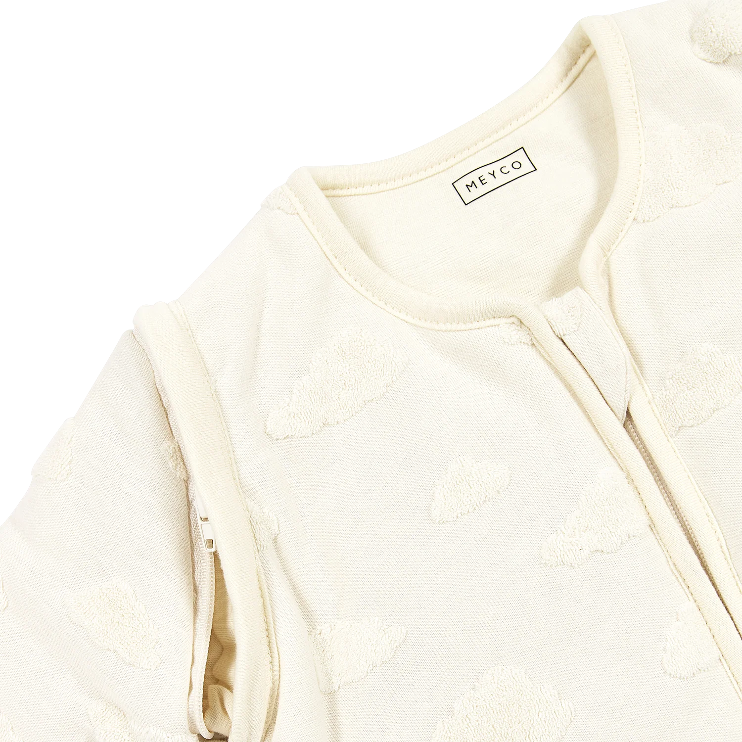 Studio slaapzak gevoerd afritsbare mouw jacquard badstof - Natural