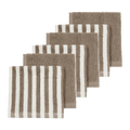 Monddoekjes badstof jacquard - Fat Stripe Taupe