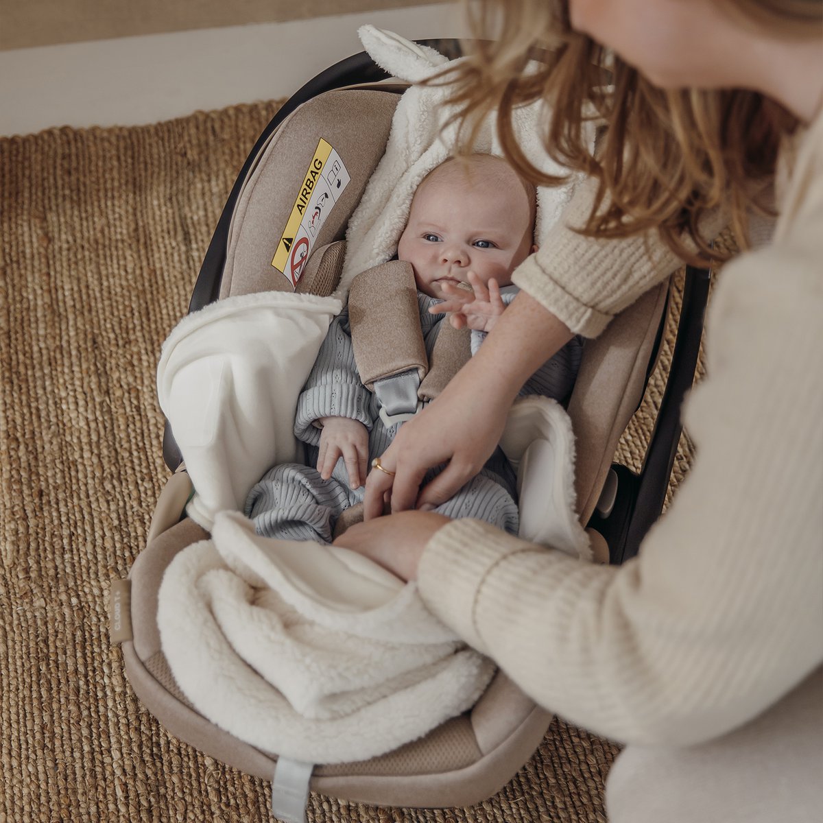 Wikkeldeken teddy - Natural