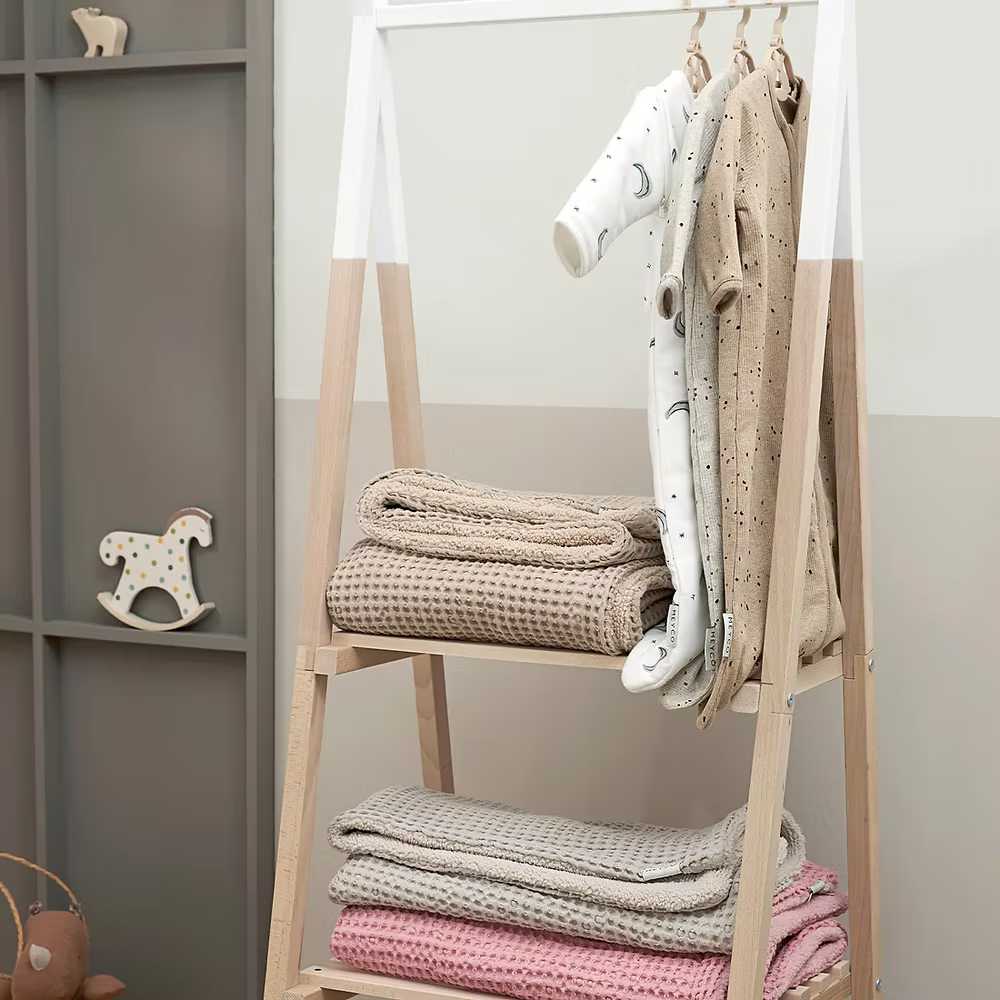 Deken Waffle Teddy - Sand 75x100cm