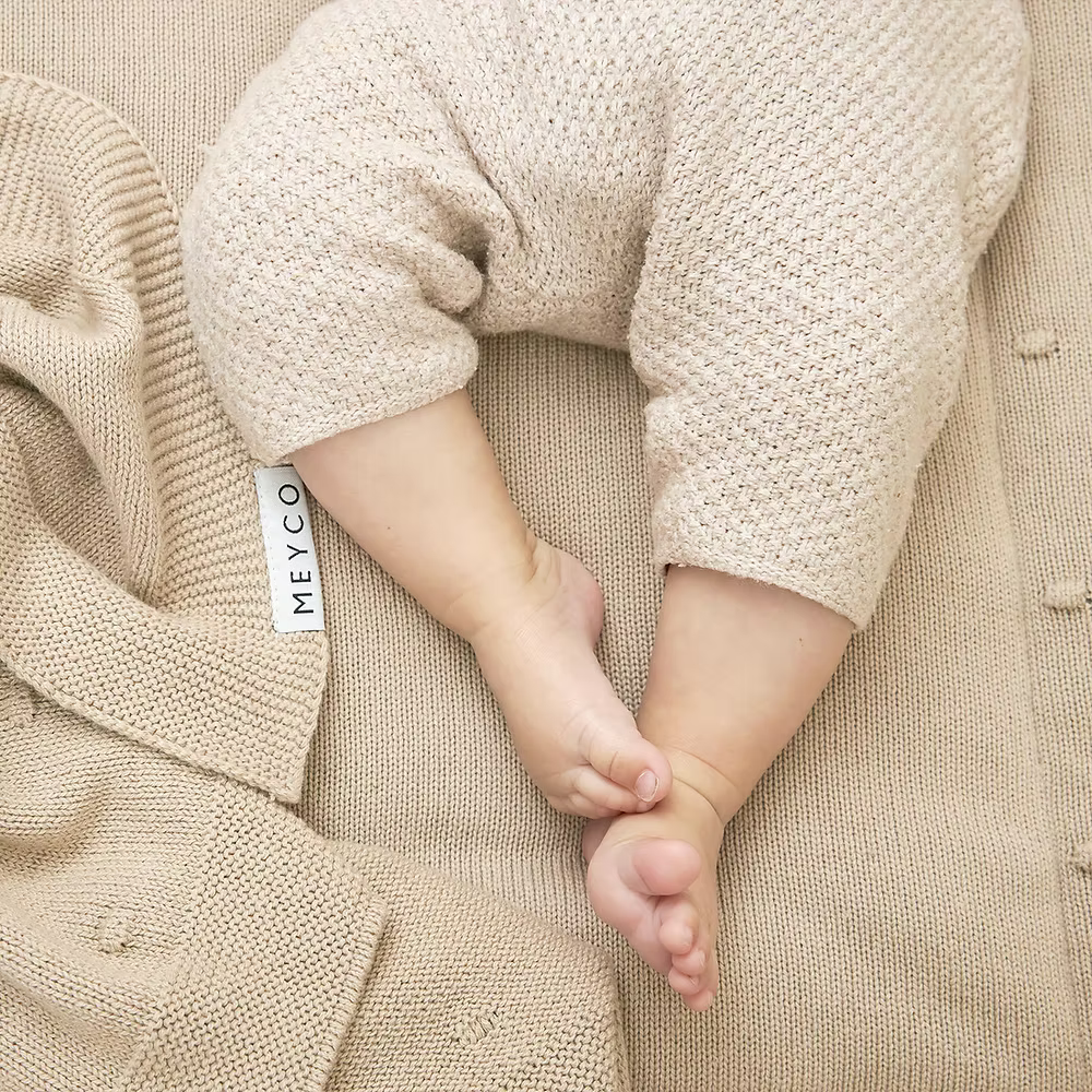 Deken Mini Knots - Sand 75x100cm