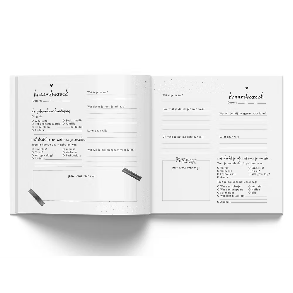 Mijn kraambezoekboek - Linnen Taupe