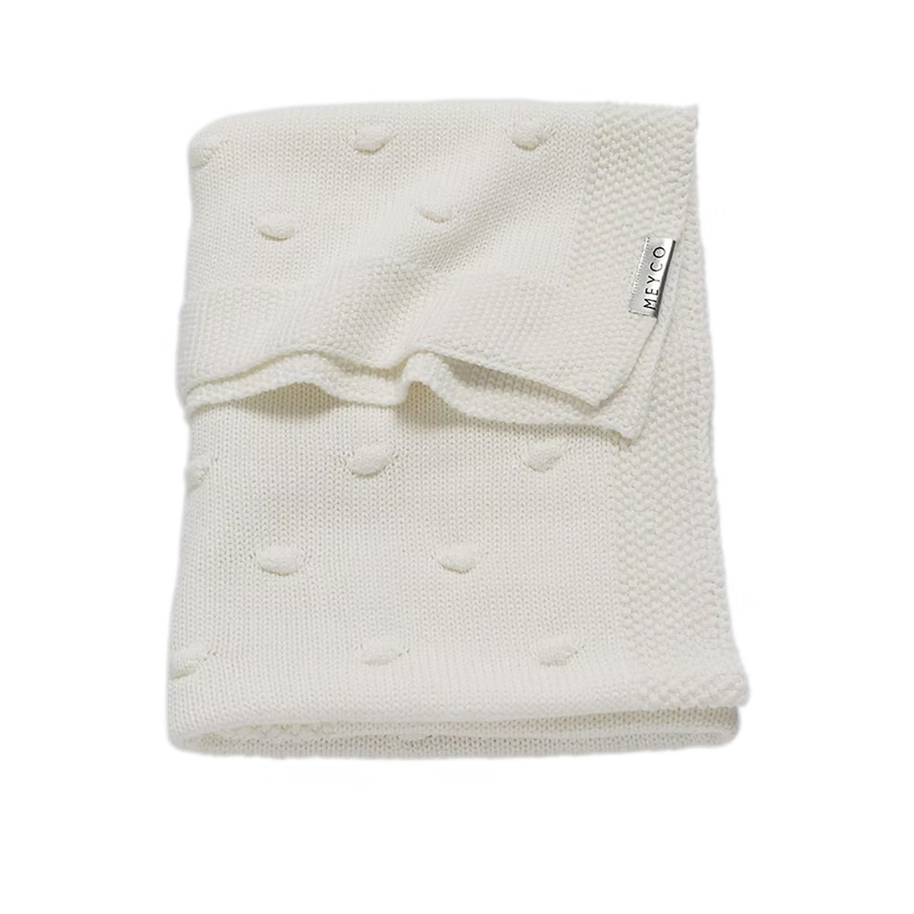 Deken Mini Knots - Offwhite 75x100cm