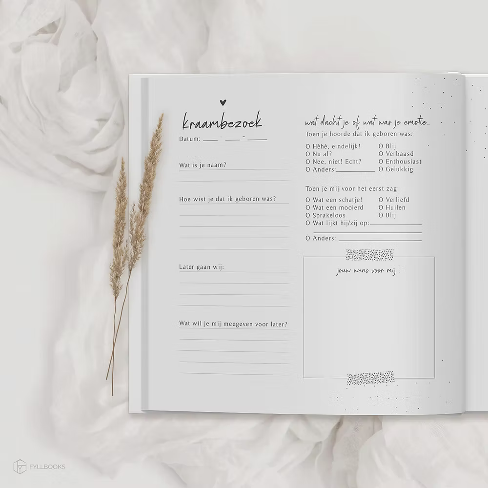 Mijn kraambezoekboek - Linnen Taupe