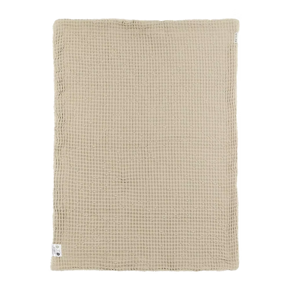 Deken Waffle Teddy - Sand 75x100cm