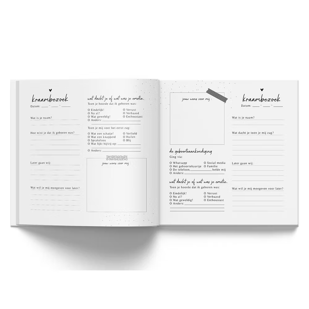 Mijn kraambezoekboek - Linnen Taupe