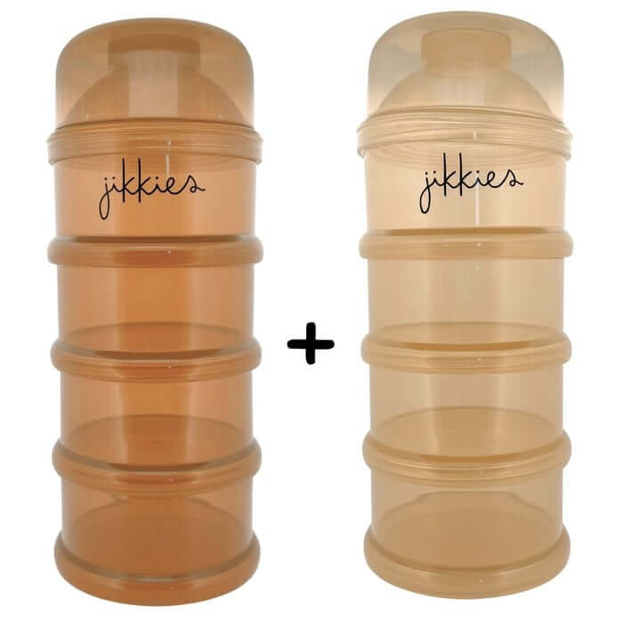 Melkpoedertorens - Vaatwasserbestendig - 4-laags Beige, praktische bewaartoren voor babyvoeding