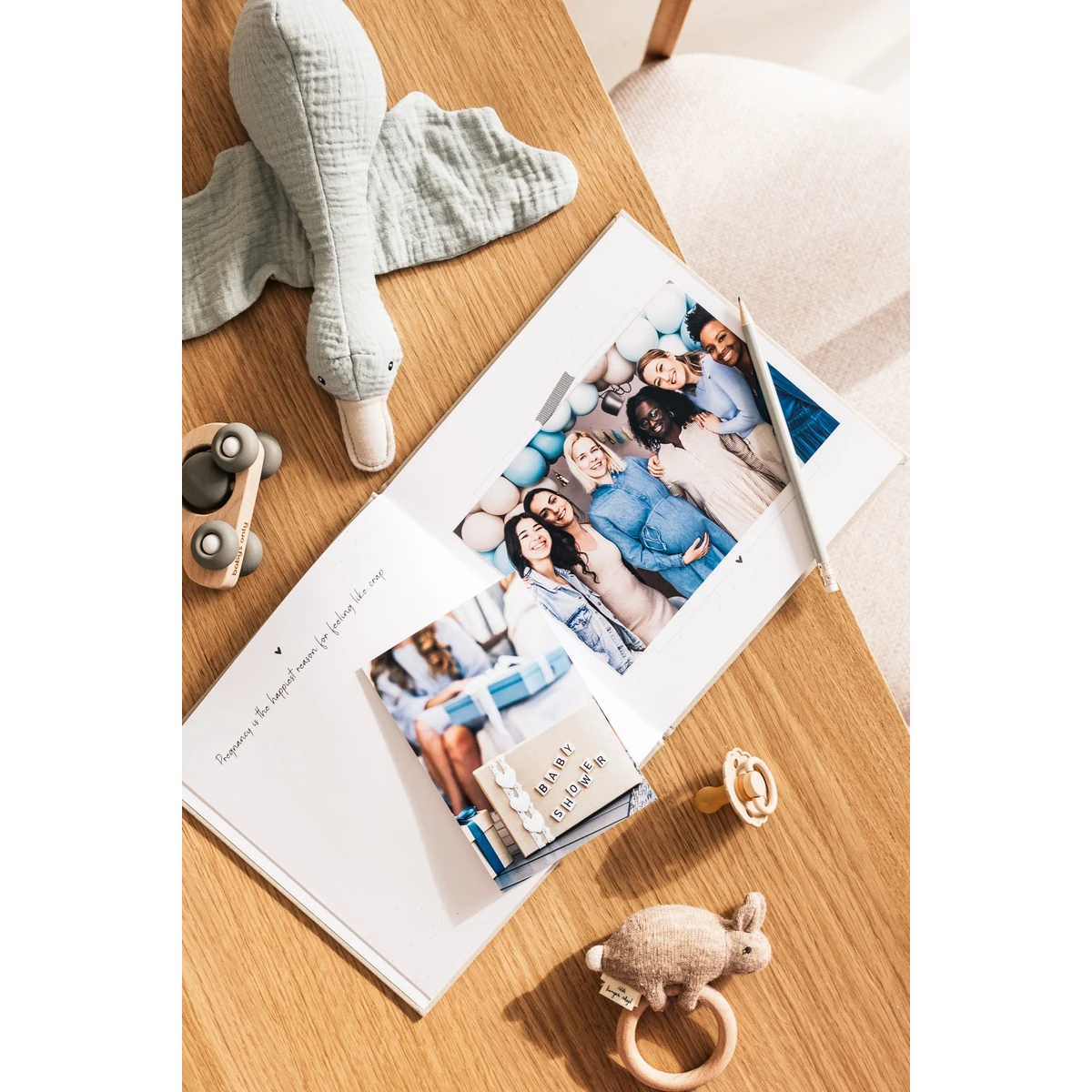 Mijn babyshower boek - Linnen Taupe