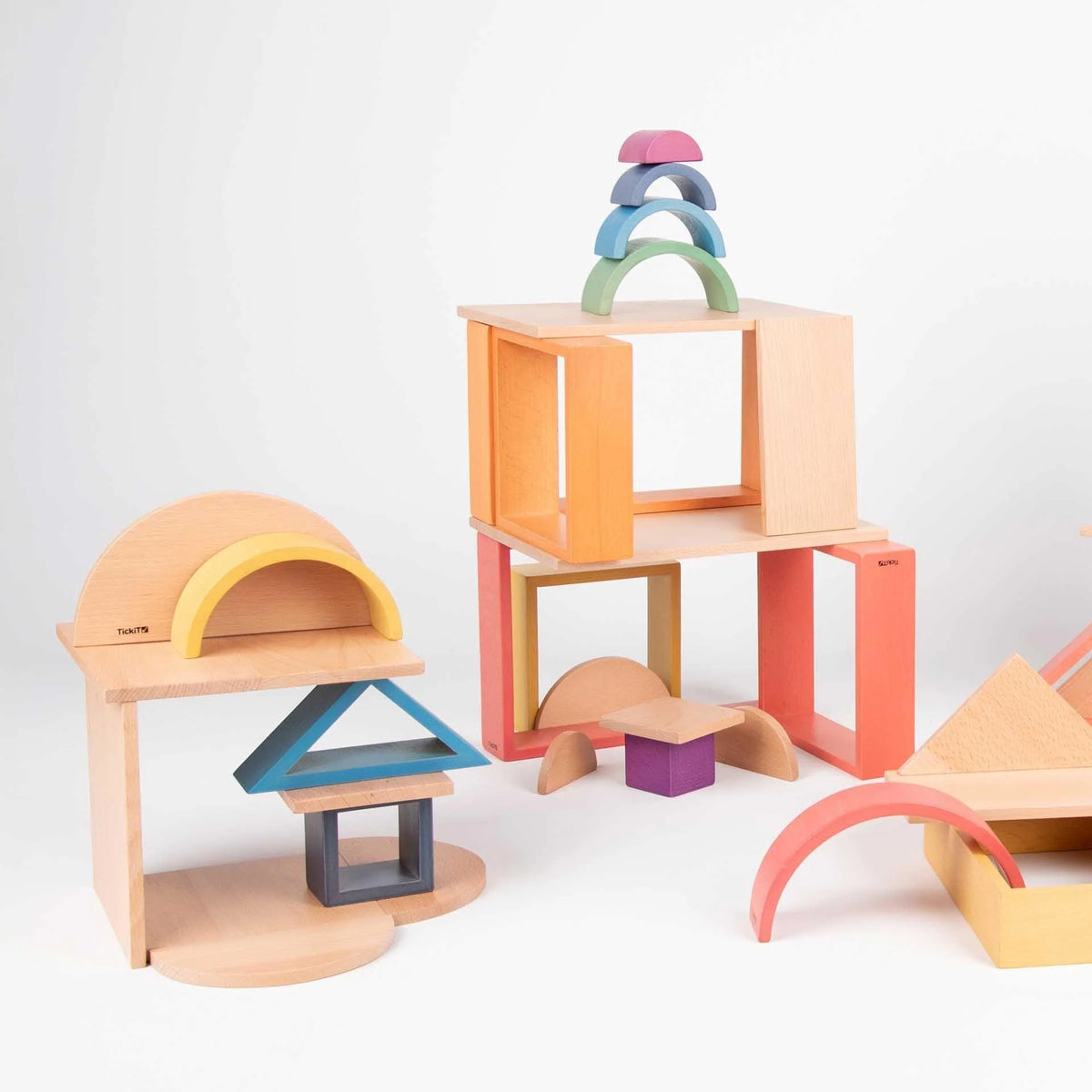 Tickit Regenboog Houten Architect Set