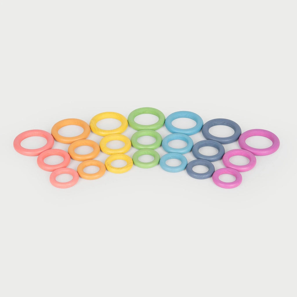 Tickit Regenboog houten ringen