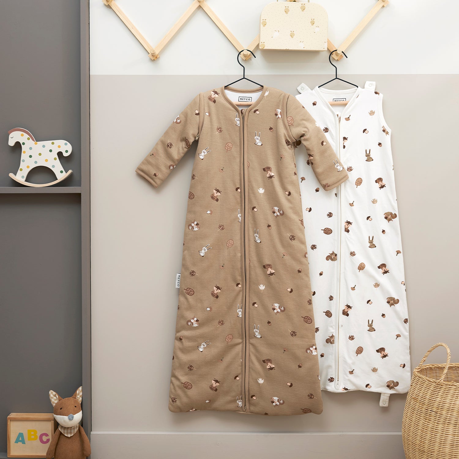 Slaapzak 4-seizoenen Forest Animals Sand - One Size