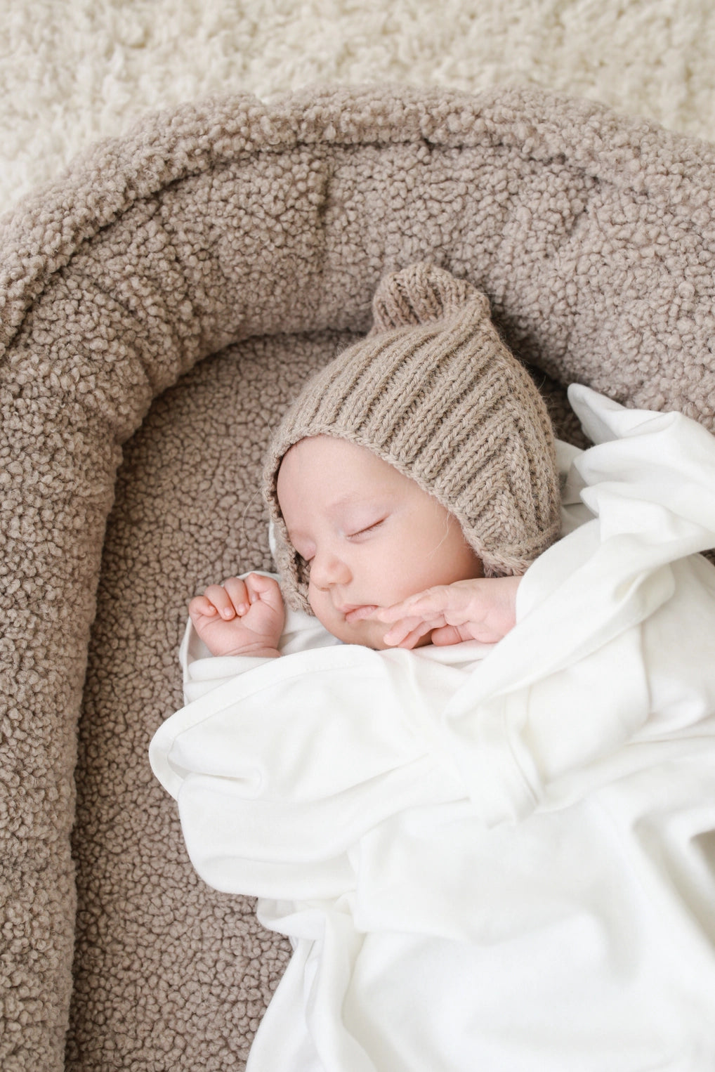 Teddy babynest - Taupe