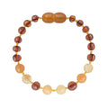 Barnsteen armband - Cognac en aventurijn - 14 cm
