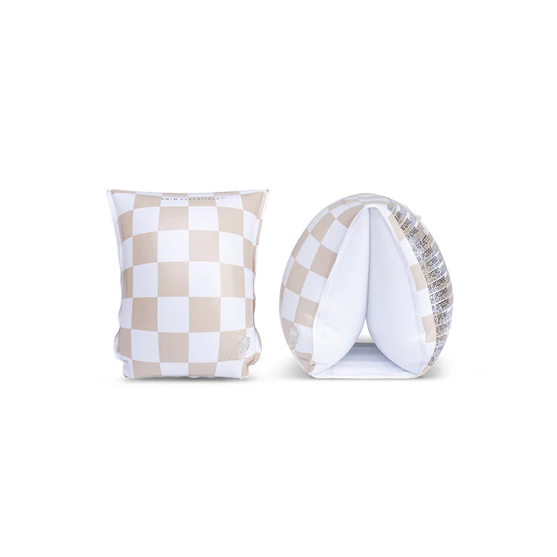 Zwembandjes - Beige - Checkmate