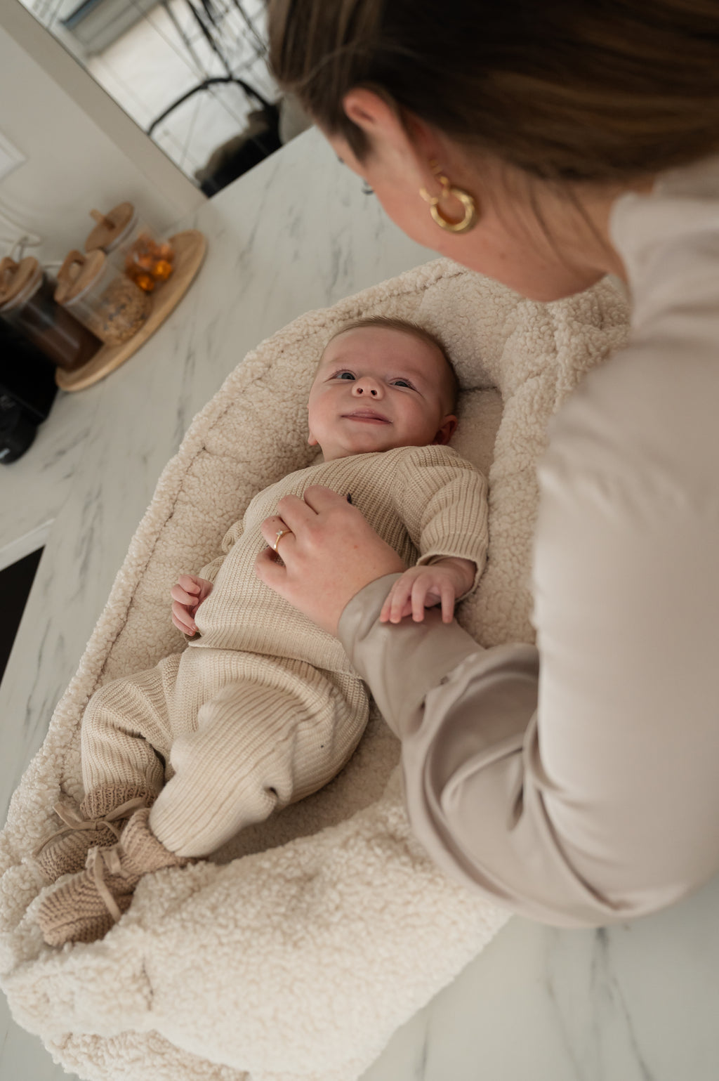 Teddy babynest - Creme