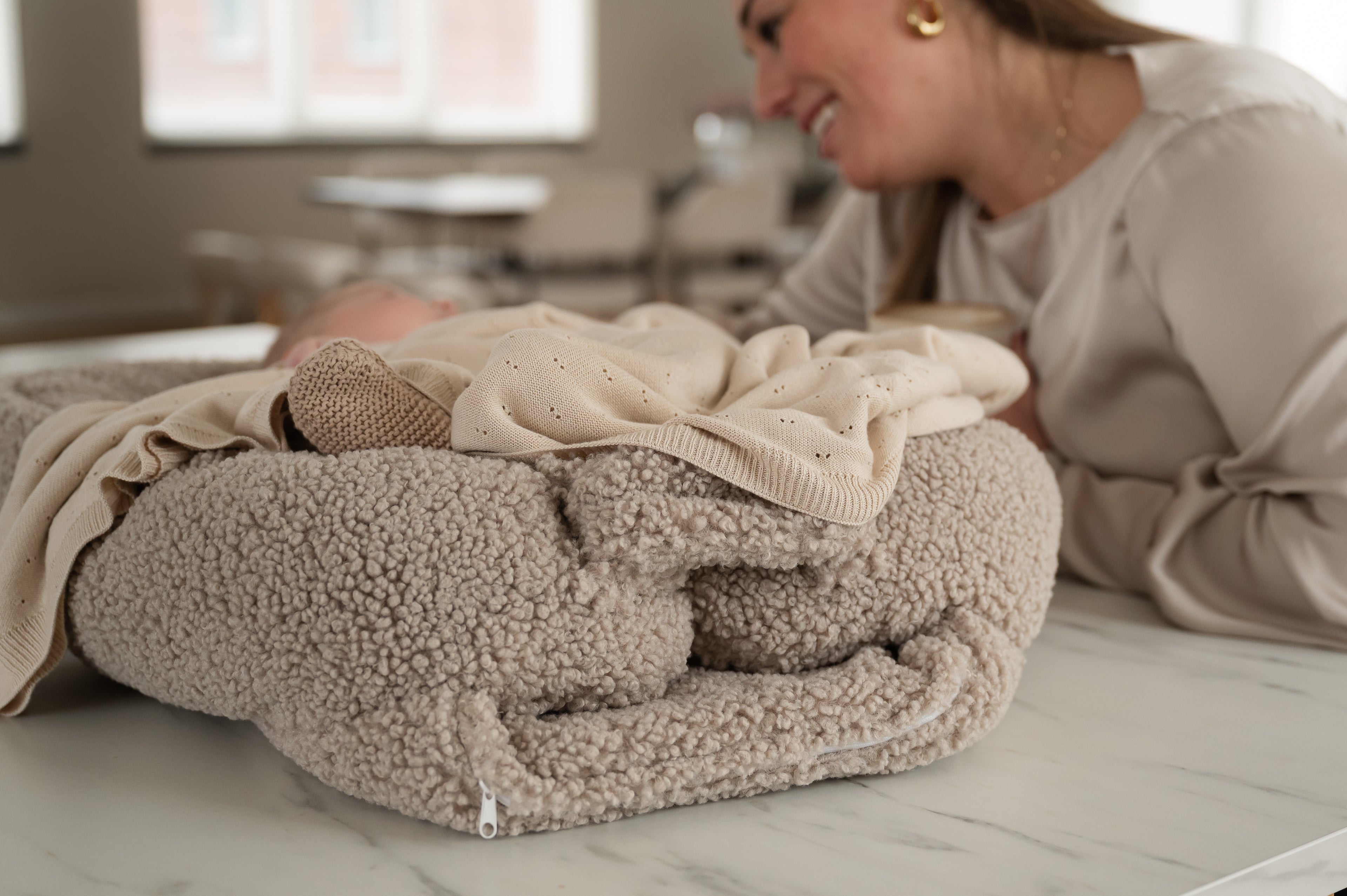 Teddy babynest - Taupe