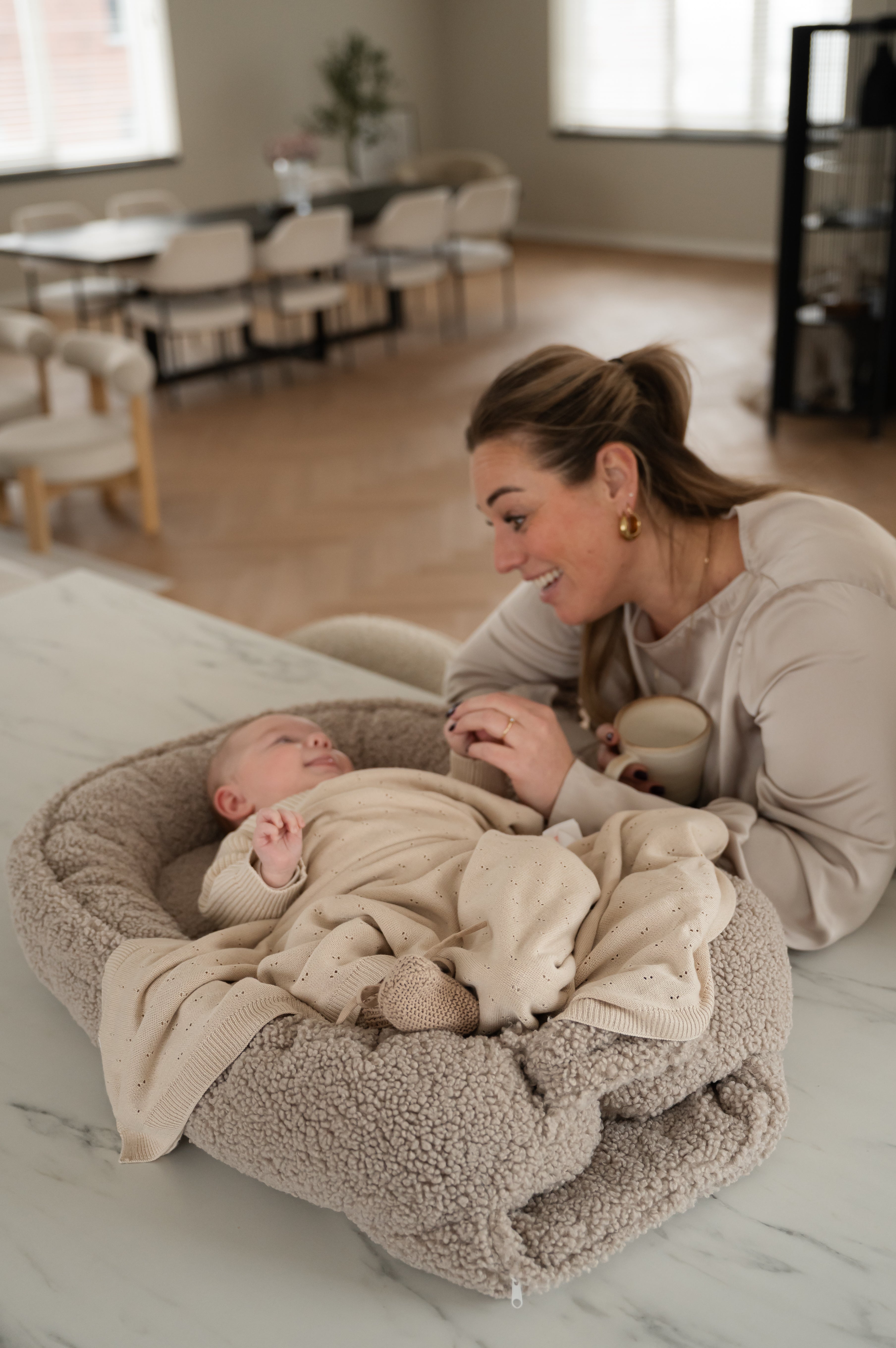 Deken Bamboe - Soft sand 75x100cm