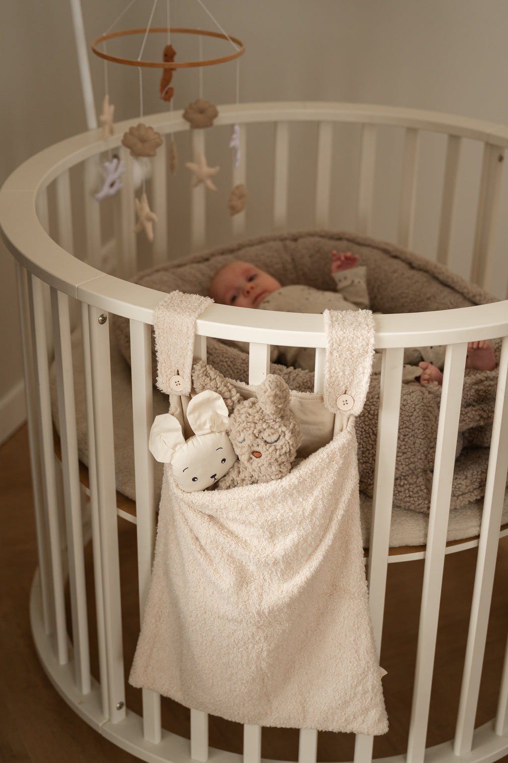 Opbergzak – Boxzak – Teddy stof – XL variant - Beige