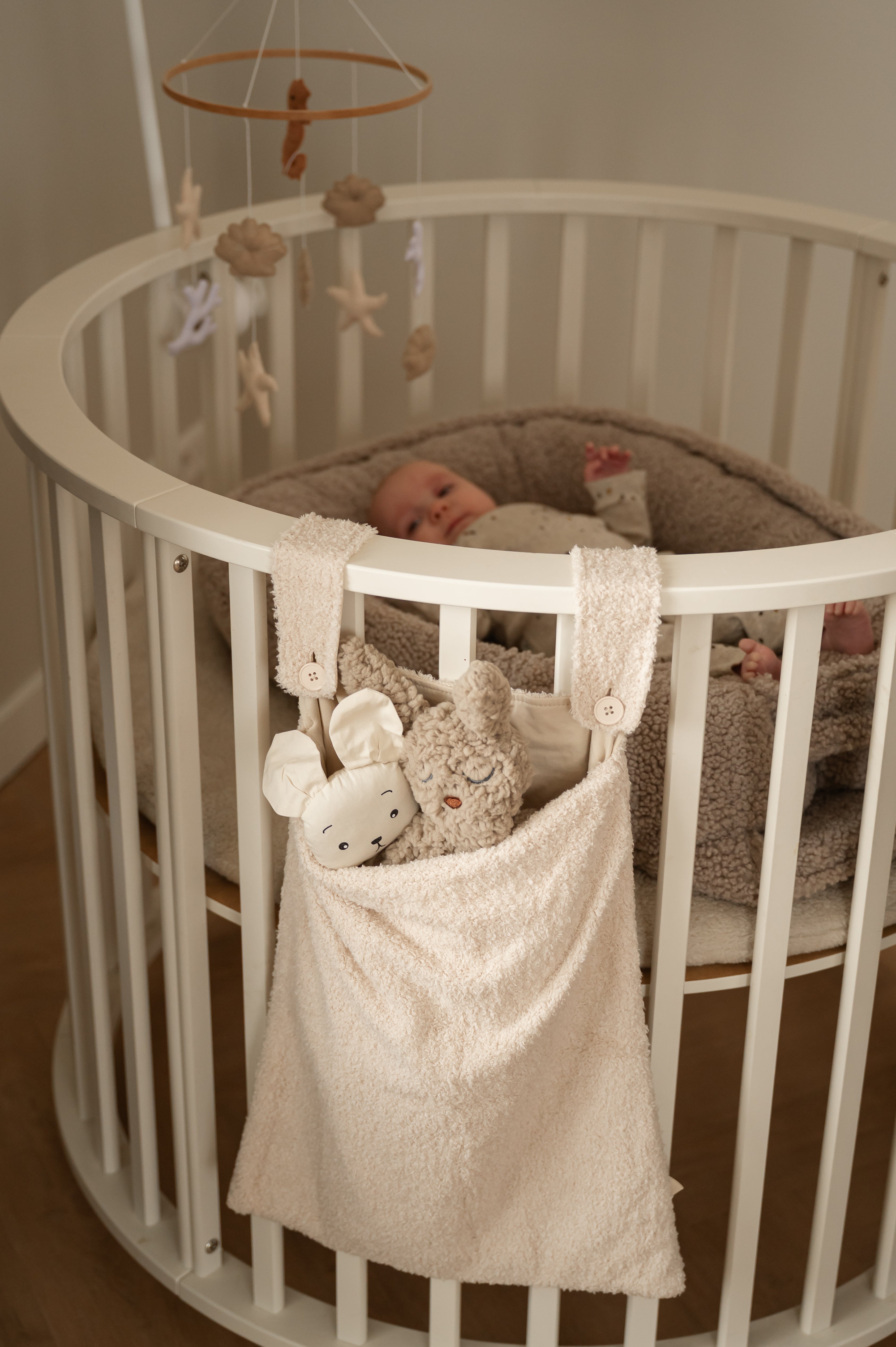 Opbergzak – Boxzak – Teddy stof – XL variant - Beige