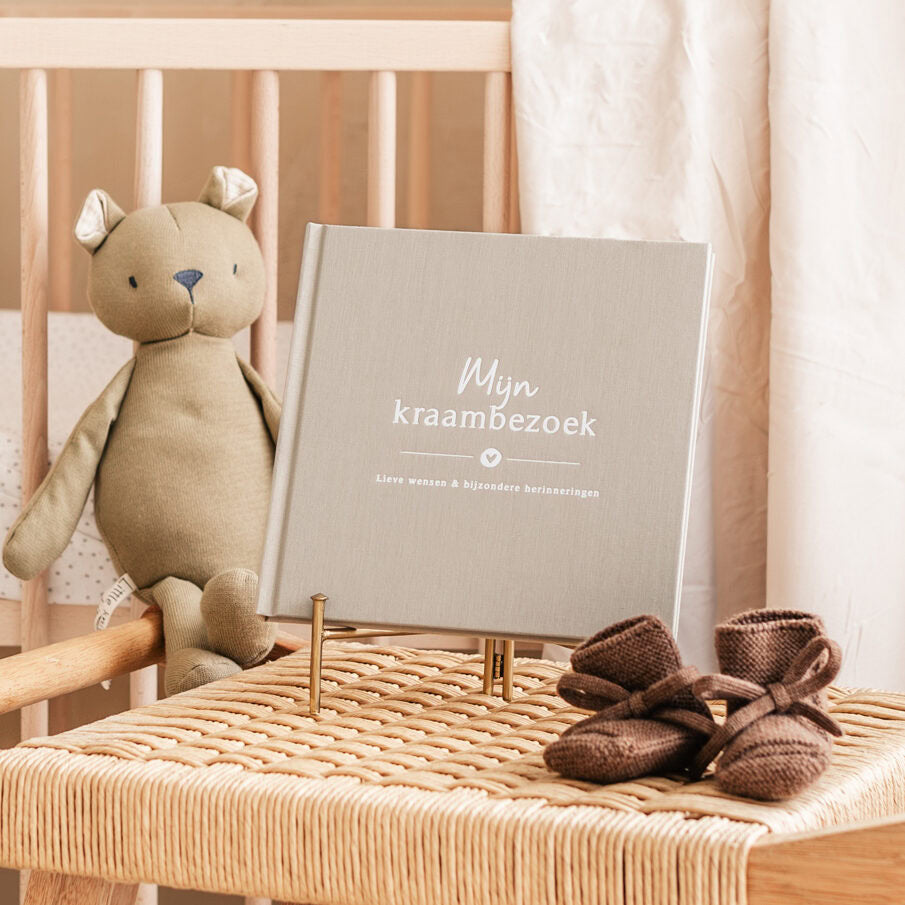 Mijn kraambezoekboek - Linnen Taupe
