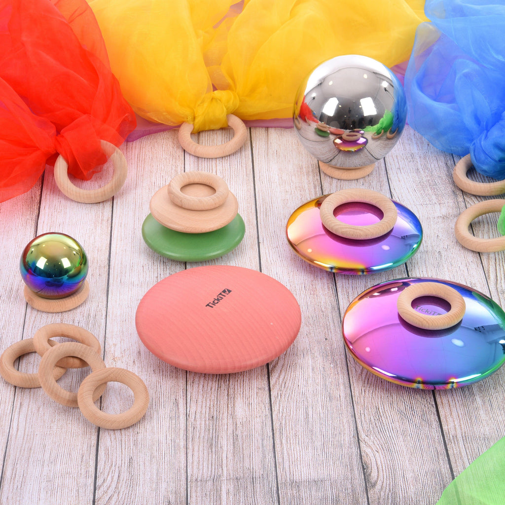 Tickit Regenboog organza stof
