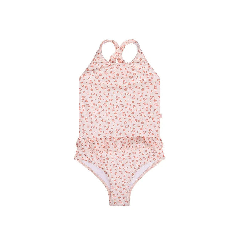 Badpak Meisjes - Oudroze - Leopard