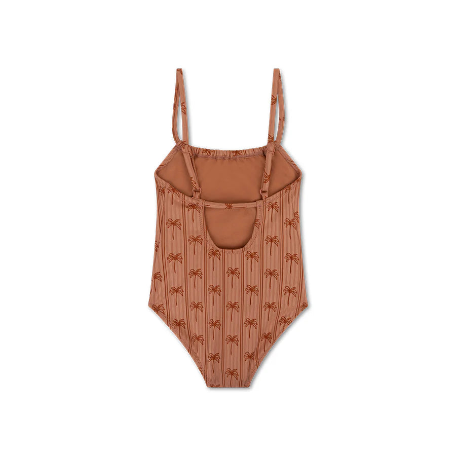 Badpak Meisjes - Bruin - Palm Stripe