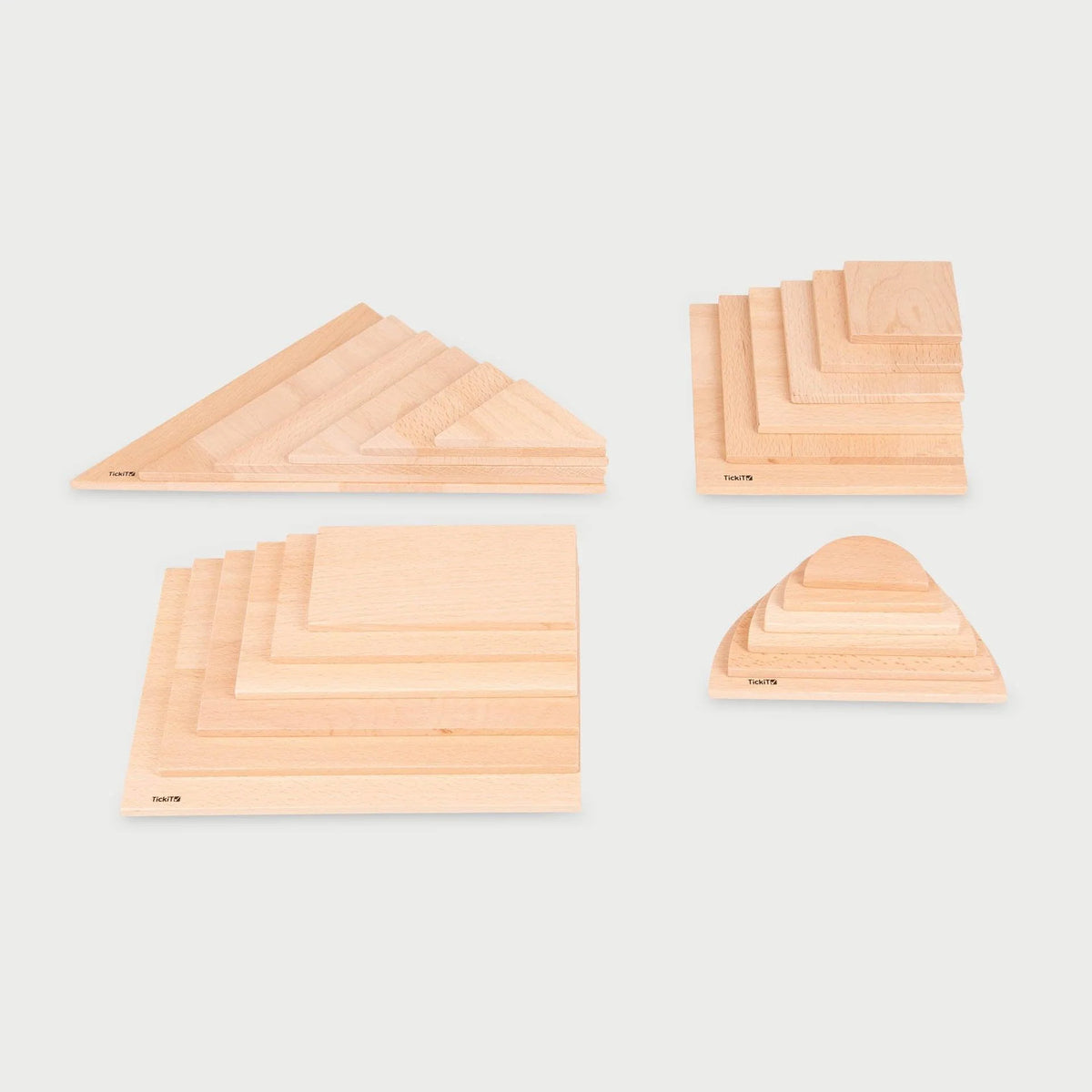 Tickit Natuurlijke Houten Architect Panelen Set