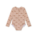UV Badpak Meisjes Met Mouwen - Bruin - Roamer