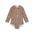 UV Badpak Meisjes Met Lange Mouwen - Oranje - Wild Flower