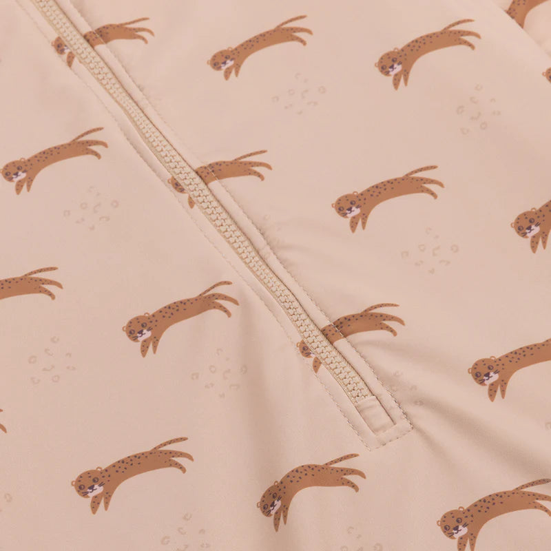 UV Badpak Meisjes Met Mouwen - Bruin - Roamer