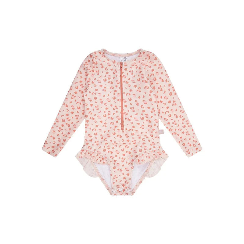 UV Bapak Meisjes Met Mouwen - Oud Roze - Luipaard
