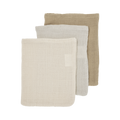 Hydrofiele doeken pre-washed Soft Sand/Greige/Taupe - 30x30cm - 3-Pack