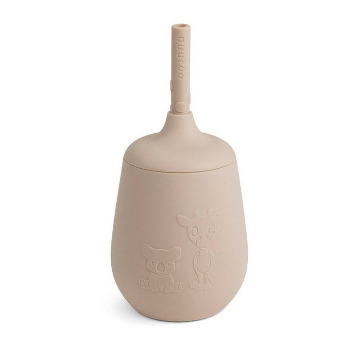 Siliconen beker met rietje