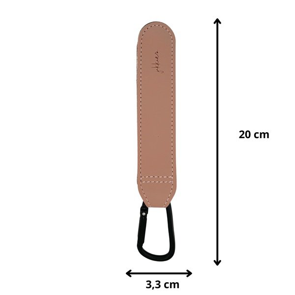 Tassenhaak - Makkelijk te bevestigen aan de kinderwagen - 2 stuks Taupe